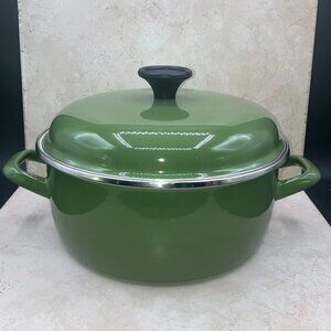 Chefs Atelier 5 QT Dutch Oven Avocado Green/ Speckled Interior Made In Serbia